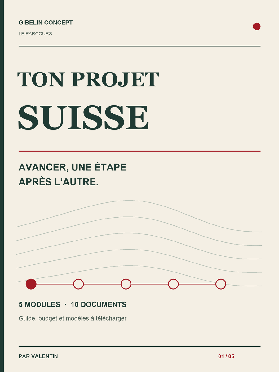 Ton projet Suisse, étape par étape